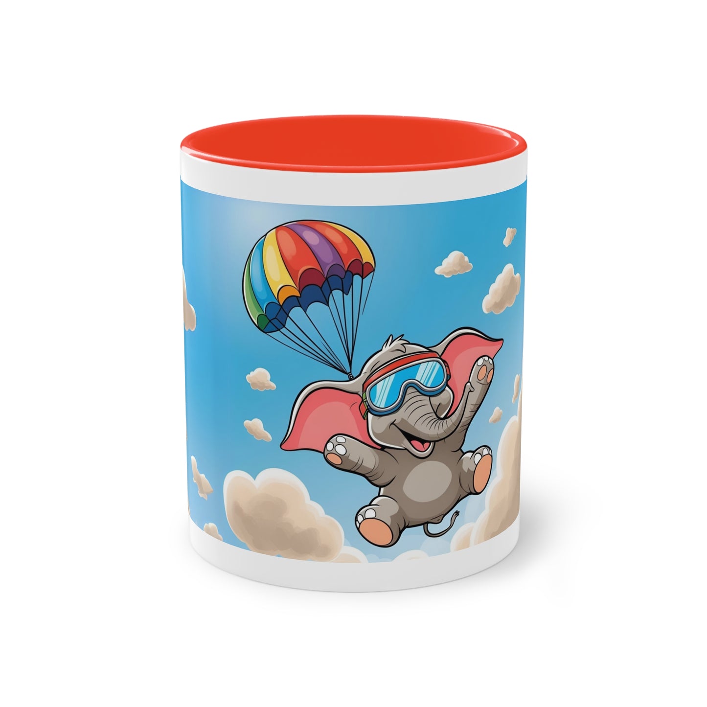 Verspielte Elefanten Tasse personalisierter Kaffeebecher tolles Geschenk für Kinder fröhliche Heimdekoratio skurriles Geburtstagsgeschenk Getränkebehälter Tiermotiv