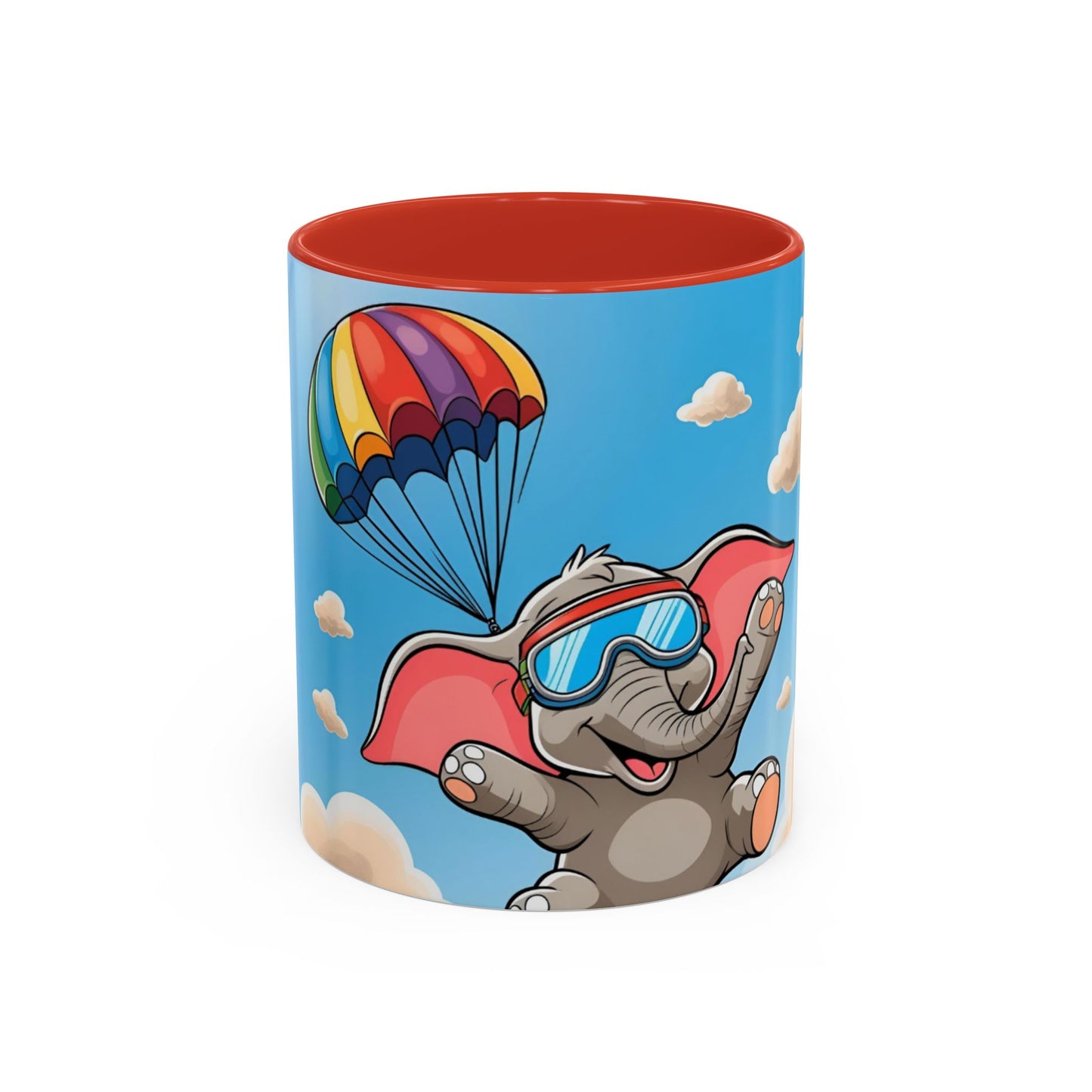 Copy of Playful Parachuting Elephant Coffee Mug – Fun Gift for Kids, Joyful Home Decor, Quirky Birthday Present, Whimsical Beverage Container