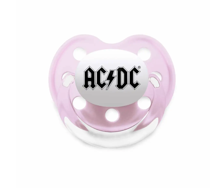 AC/DC (Logo) - Schnuller Rosa