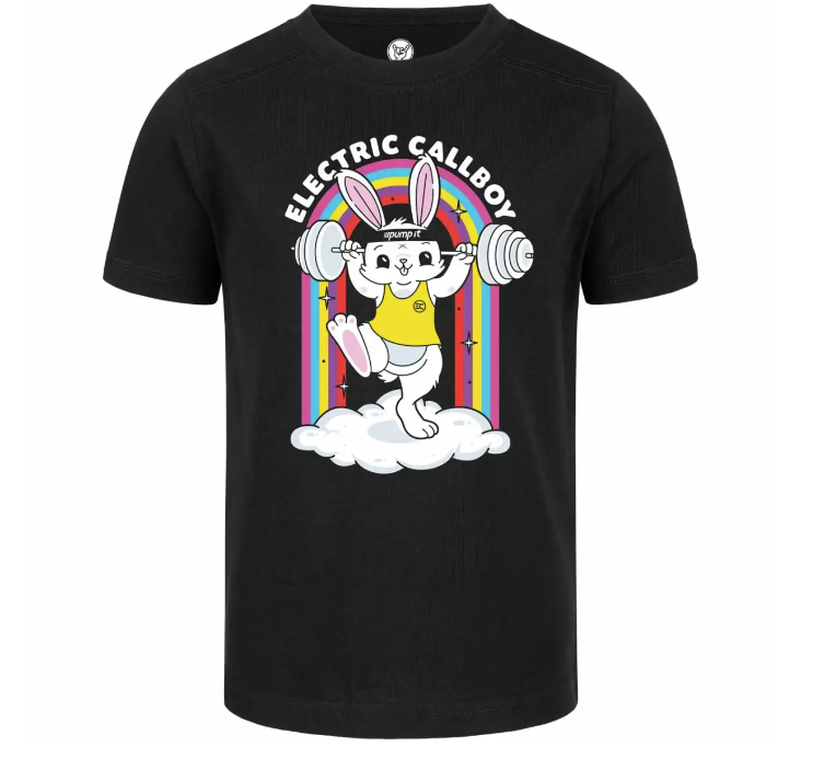 Electric Callboy (Pump It Bunny) - Kinder T-Shirt Schwarz