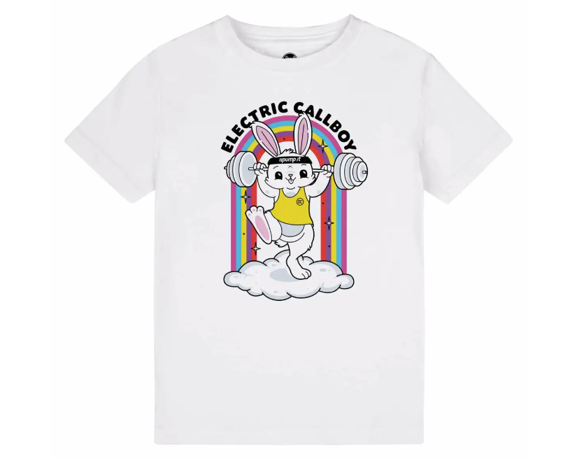Electric Callboy (Pump It Bunny) - Kinder T-Shirt Weiß