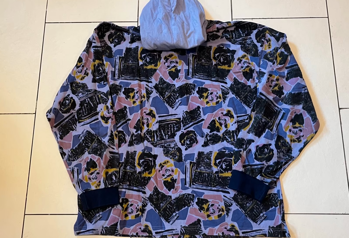 Langarm Shirt Hoodie Sweatshirt -L-