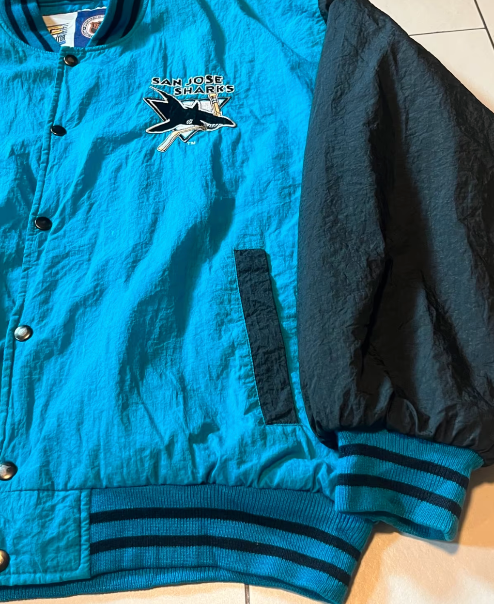 Vintage San Jose Sharks College Jacke -L-