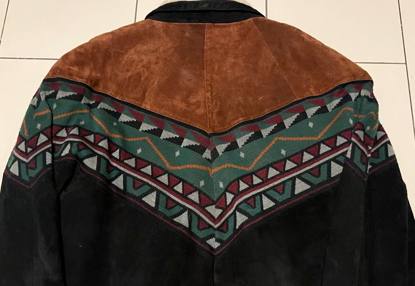 Vintage Jacke -XL- Ethno Aztek Bomber