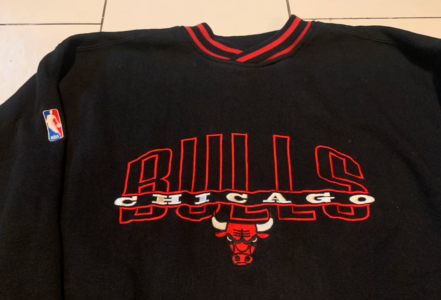 Vintage Starter Pullover -L- Chicago Bulls