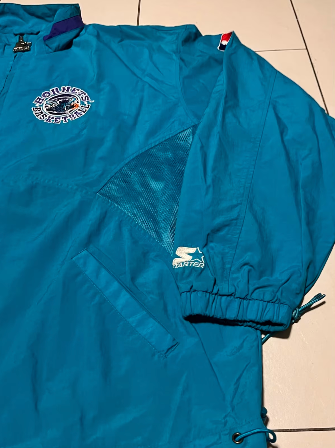 Vintage Starter Windbreaker Charlotte Hornets XL NBA