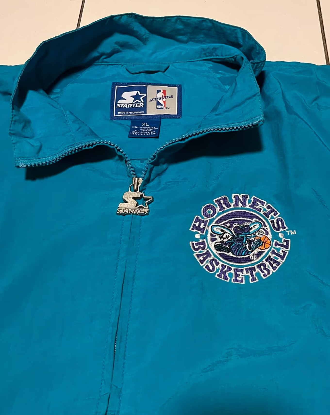 Vintage Starter Windbreaker Charlotte Hornets XL NBA