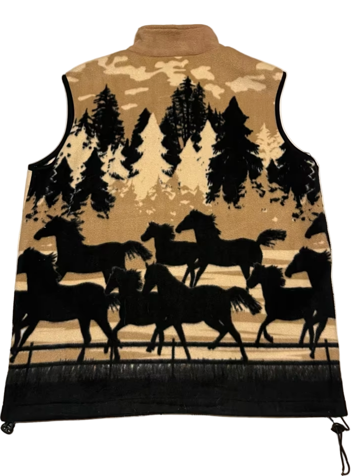 Vintage Fleece Weste -XL-