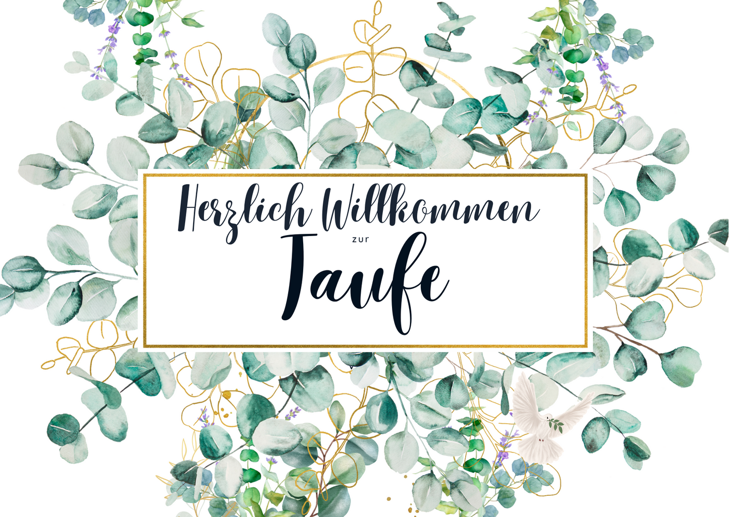 Taufe Karte Tischkarte Tischaufsteller Kunstdruck