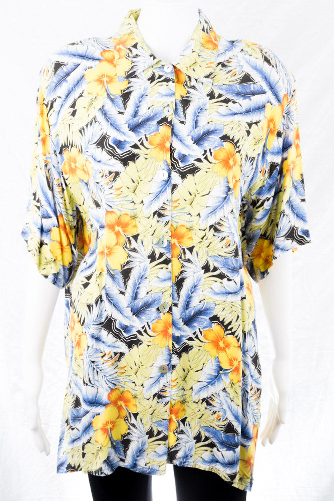 Vintage Oversized Bluse - Boston Flower