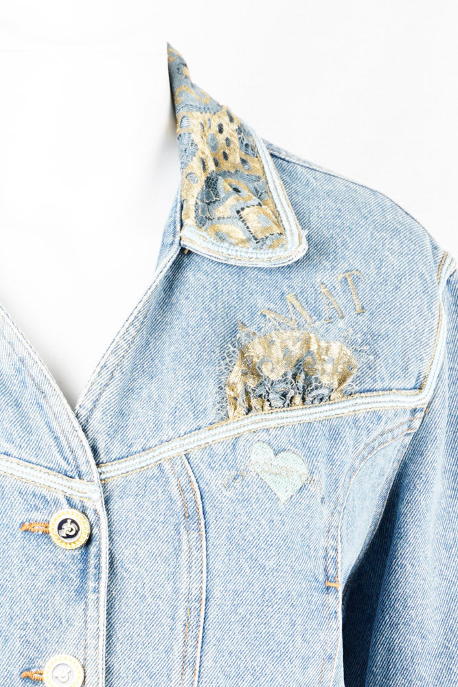 Vintage Jeansjacke -38-