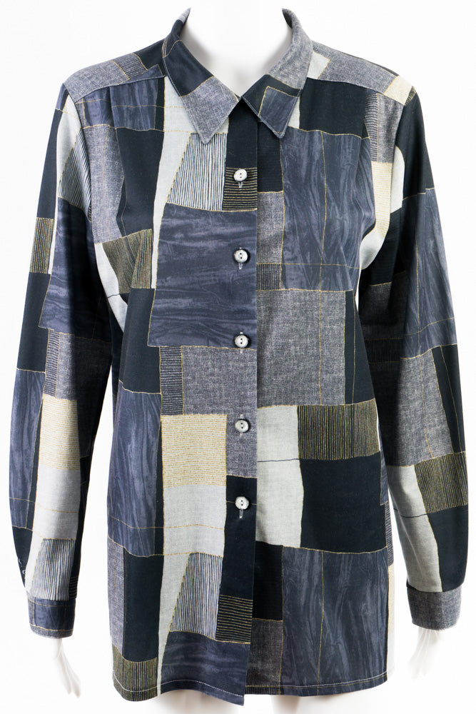 Vintage Bluse All Over Print -M-