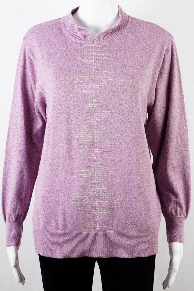 Vintage Pullover mit Stehkragen -L-
