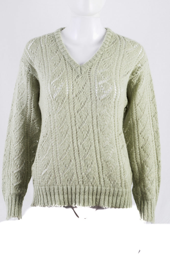Vintage Lochstrick Pullover -M-