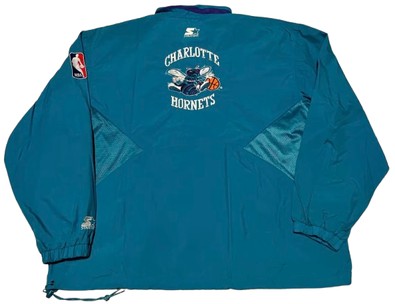 Vintage Starter Windbreaker Charlotte Hornets XL NBA