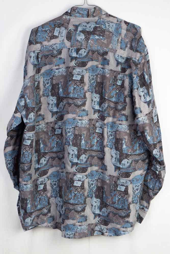 Vintage Hemd Seide -L-