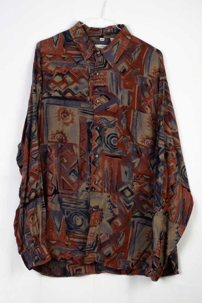 Vintage Art Print Hemd -XL-