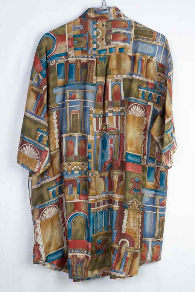 Vintage Hemd Seide -L-