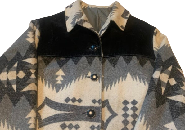 Vintage Jacke Aztec Kurzmantel L