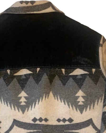 Vintage Jacke Aztec Kurzmantel L