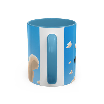 Verspielte Fallschirm-Elefanten-Kaffeetasse –personalisiertes Geschenk für Kinder, fröhliche Wohnaccessoires, originelles Geburtstagsgeschenk, Getränkebehälter