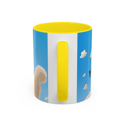 Verspielte Fallschirm-Elefanten-Kaffeetasse –personalisiertes Geschenk für Kinder, fröhliche Wohnaccessoires, originelles Geburtstagsgeschenk, Getränkebehälter