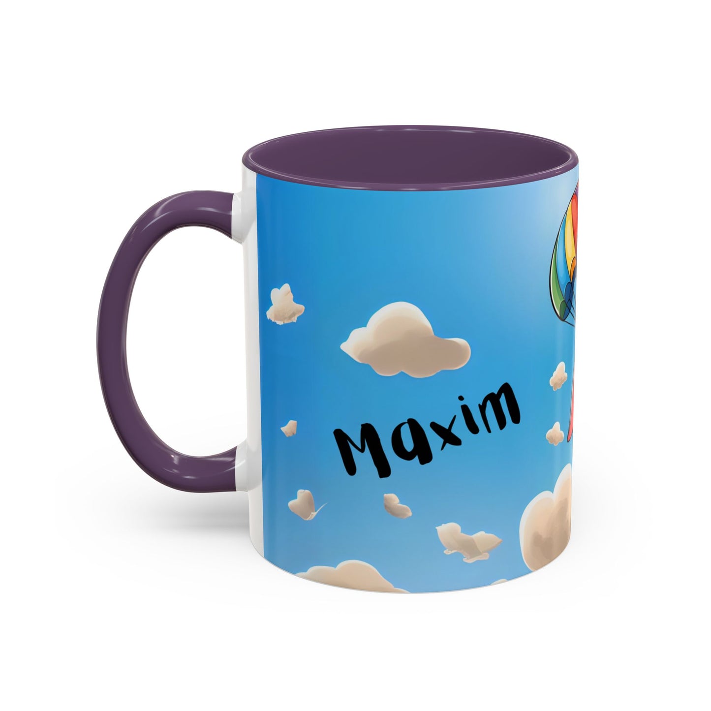 Verspielte Fallschirm-Elefanten-Kaffeetasse –personalisiertes Geschenk für Kinder, fröhliche Wohnaccessoires, originelles Geburtstagsgeschenk, Getränkebehälter