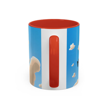 Verspielte Fallschirm-Elefanten-Kaffeetasse –personalisiertes Geschenk für Kinder, fröhliche Wohnaccessoires, originelles Geburtstagsgeschenk, Getränkebehälter
