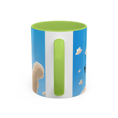 Verspielte Fallschirm-Elefanten-Kaffeetasse –personalisiertes Geschenk für Kinder, fröhliche Wohnaccessoires, originelles Geburtstagsgeschenk, Getränkebehälter