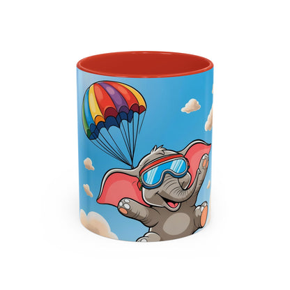Verspielte Elefanten Tasse personalisierter Kaffeebecher - tolles Geschenk für Kinder, skurriles Geburtstagsgeschenk, Getränkebehälter Tiermotiv