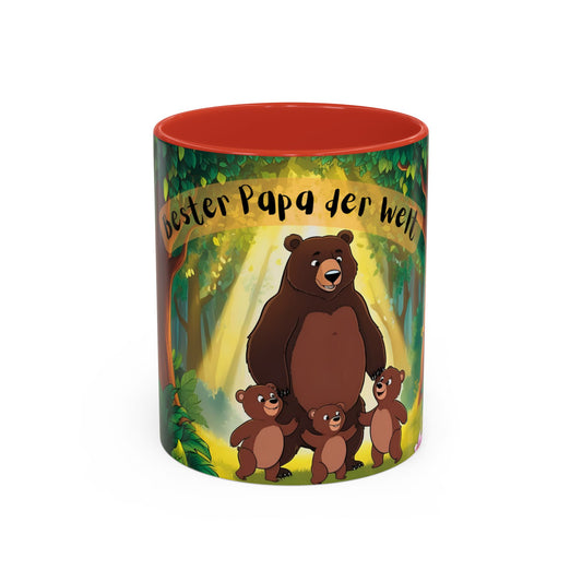 Kaffeetasse Bester Papa Süßes Bären Design Vatertagsgeschenk Tasse  Geburtstag für Abenteuerliebhaber Natur inspirierte Tasse persönliche Note für Kaffeeliebhaber