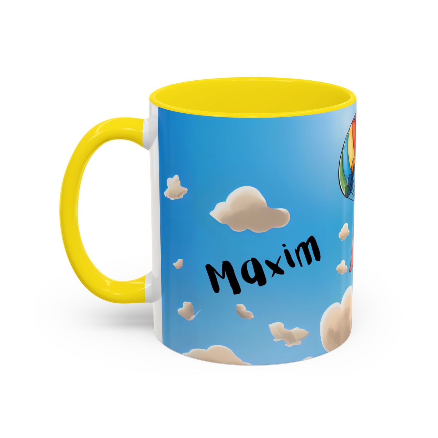 Verspielte Fallschirm-Elefanten-Kaffeetasse –personalisiertes Geschenk für Kinder, fröhliche Wohnaccessoires, originelles Geburtstagsgeschenk, Getränkebehälter