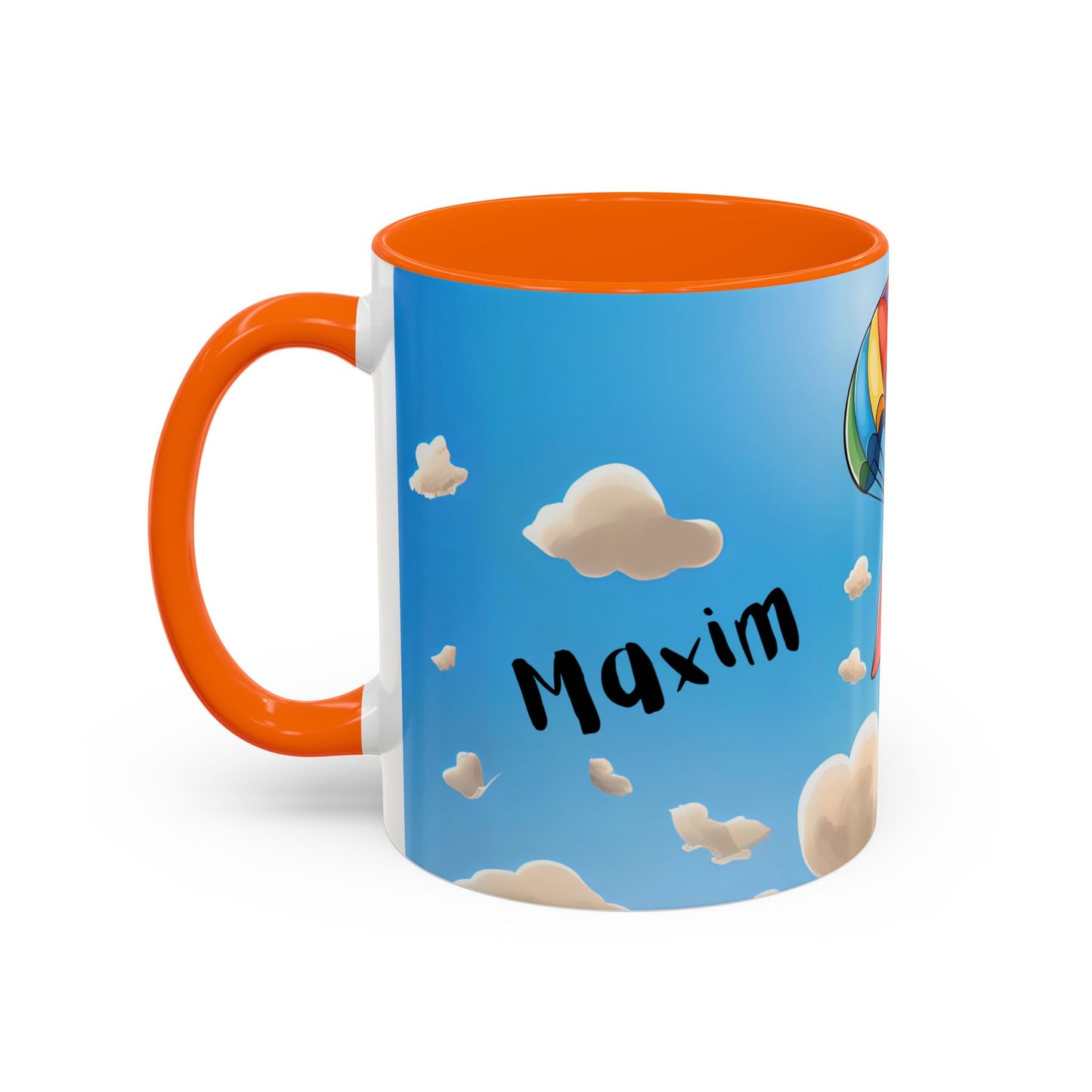 Verspielte Fallschirm-Elefanten-Kaffeetasse –personalisiertes Geschenk für Kinder, fröhliche Wohnaccessoires, originelles Geburtstagsgeschenk, Getränkebehälter