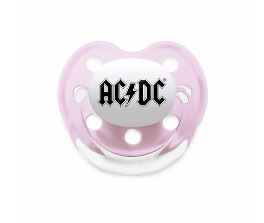 AC/DC (Logo) - Schnuller Rosa