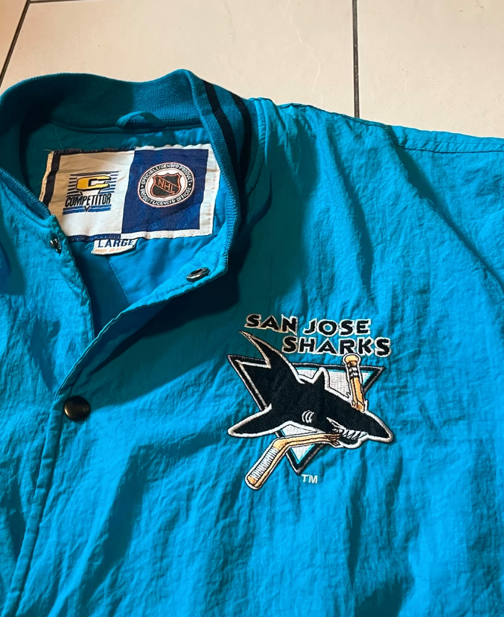 Vintage San Jose Sharks College Jacke -L-