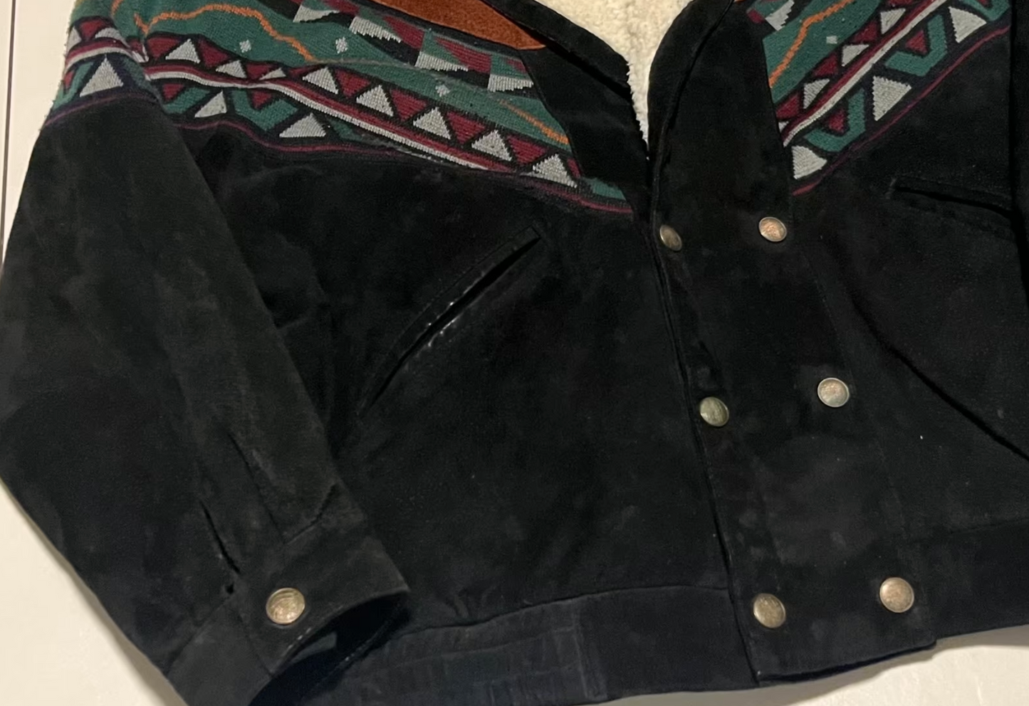 Vintage Jacke -XL- Ethno Aztek Bomber