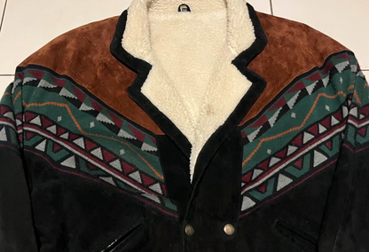 Vintage Jacke -XL- Ethno Aztek Bomber