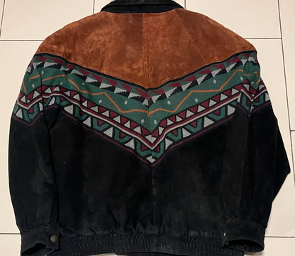 Vintage Jacke -XL- Ethno Aztek Bomber