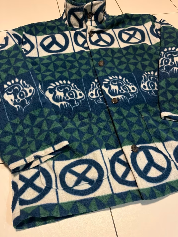 Vintage Fleece Jacke -L-