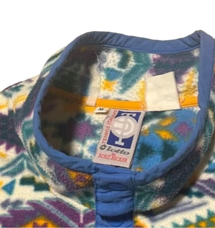 Vintage Lotto Fleece Pullover -XL-