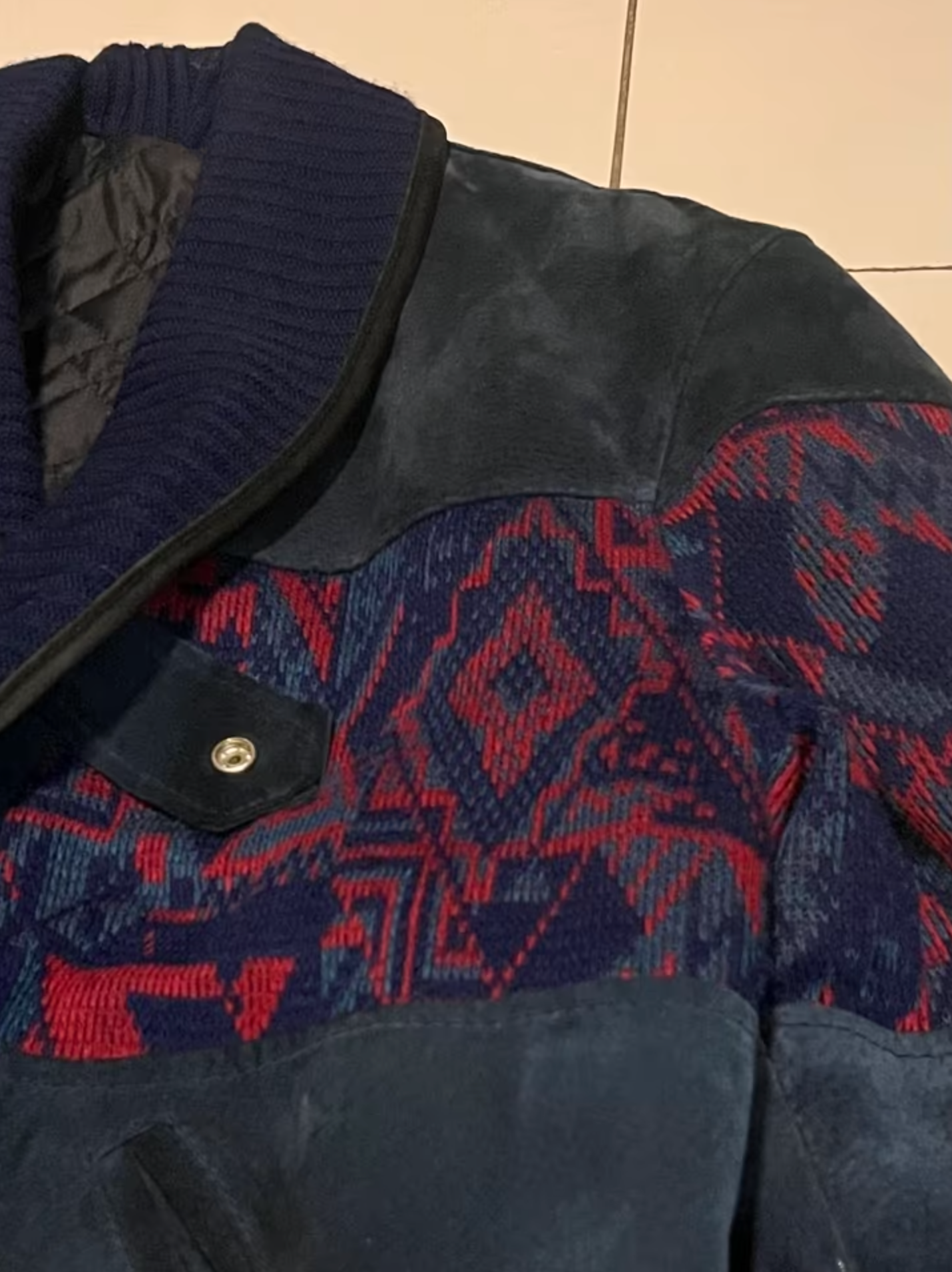 Vintage Jacke -L- Ethno Aztek Bomber Blouson