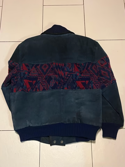 Vintage Jacke -L- Ethno Aztek Bomber Blouson