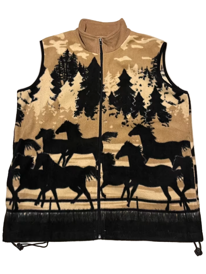 Vintage Fleece Weste -XL-