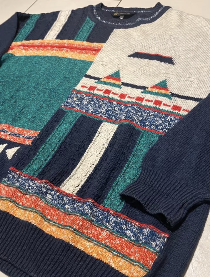 Vintage Pullover Compass Card -XXL-