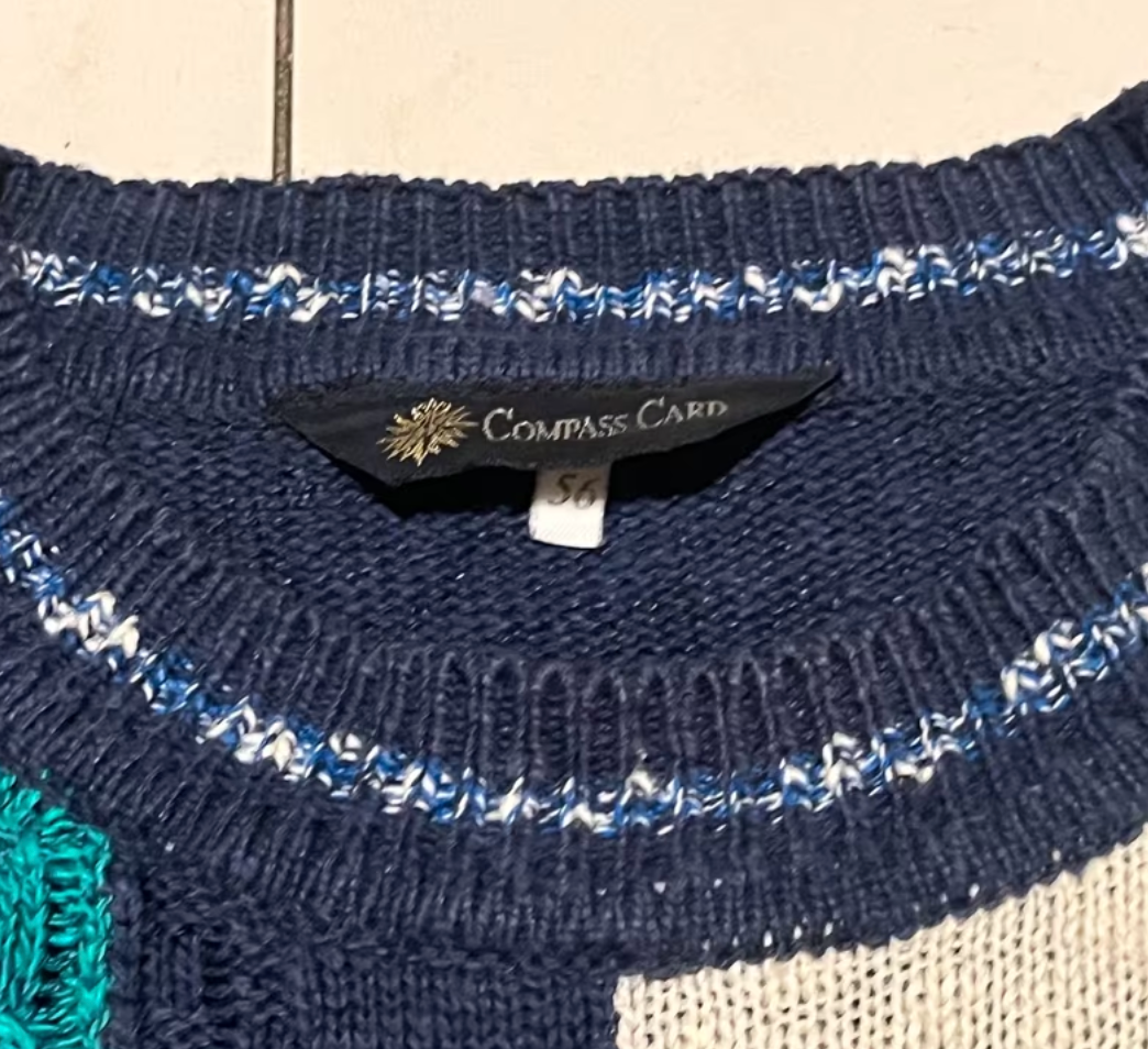 Vintage Pullover Compass Card -XXL-