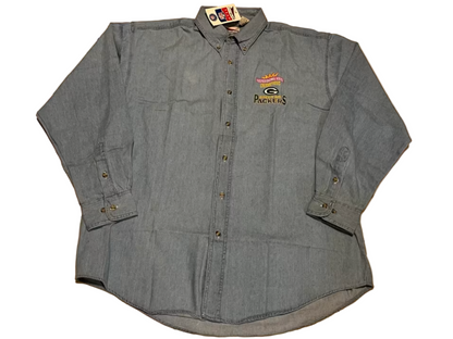 Vintage Green Bay Packers Jeanshemd -M-