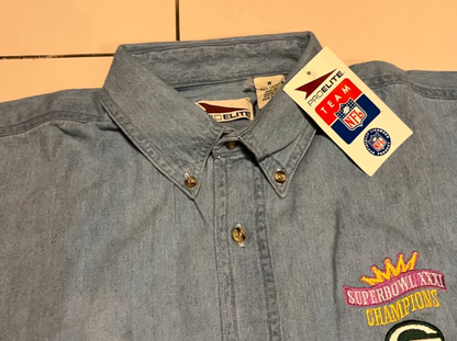 Vintage Green Bay Packers Jeanshemd -M-