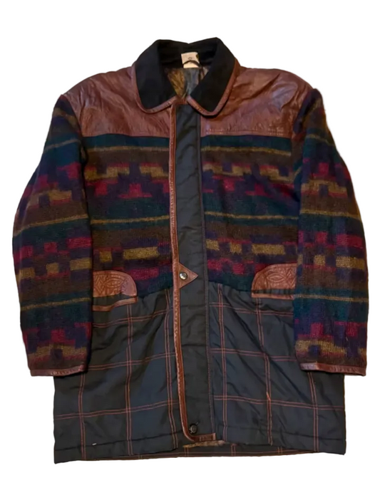 Vintage Jacke L Kurzmantel Aztek Ethno