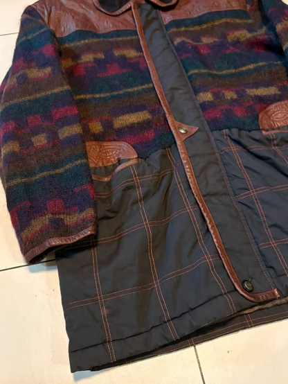 Vintage Jacke L Kurzmantel Aztek Ethno