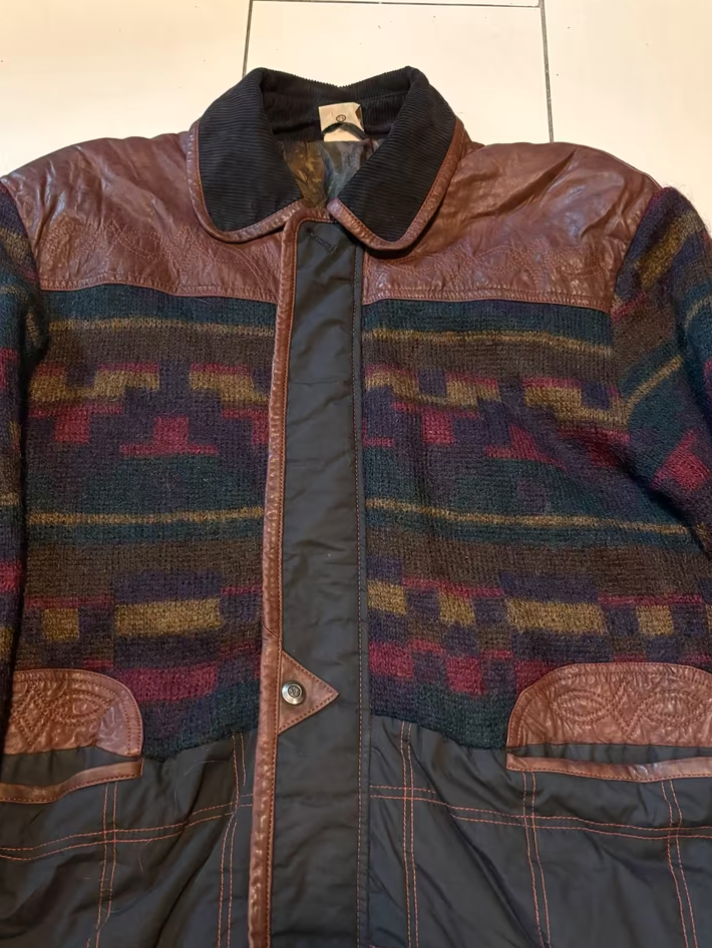 Vintage Jacke L Kurzmantel Aztek Ethno